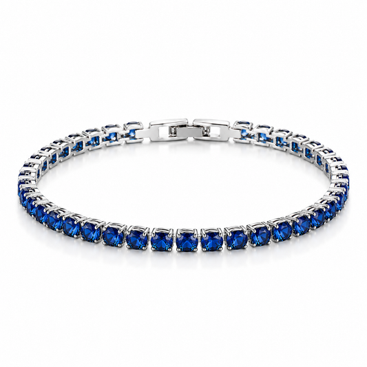 Silver Plated Cubic Zirconia Tennis Bracelet