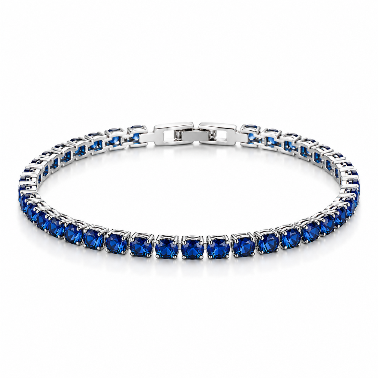 Zircon Tennis Bracelet Silver Base