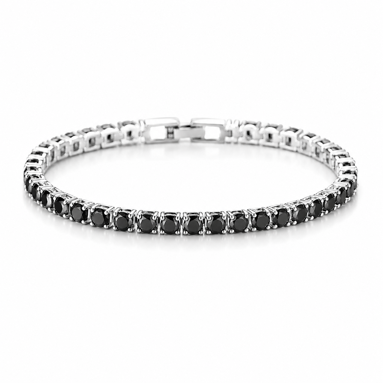 Zircon Tennis Bracelet Silver Base