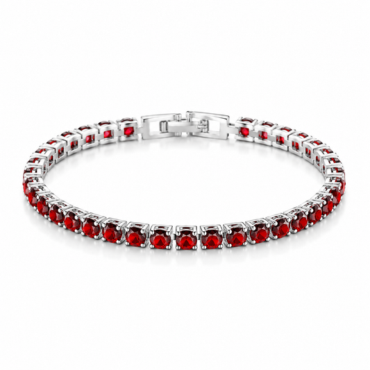Zircon Tennis Bracelet Silver Base