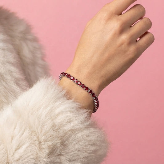 Elegant Tennis Bracelet – Sterling Silver