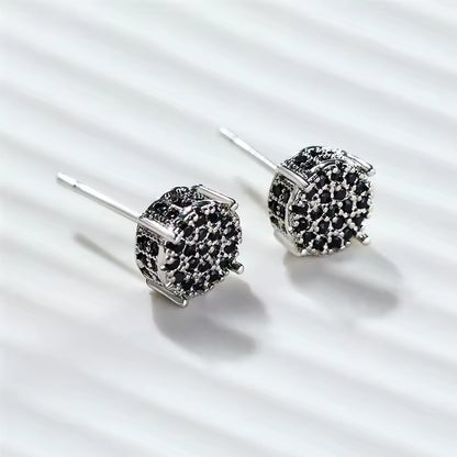Luxury Crystal Hip Hop Round Stud With Zircon