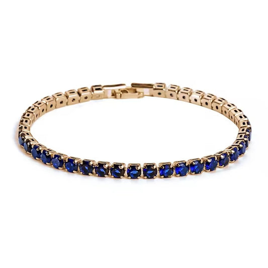 Zircon Tennis Bracelet Golden Base