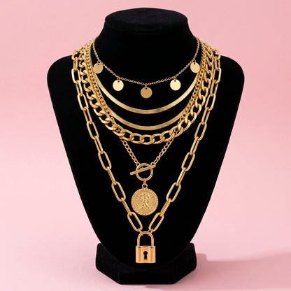 6 Pieces of Gold Stainless Steel Charms
